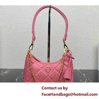 Prada Re-Edition 1995 Chaine Re-Nylon Mini Hobo Bag 1BC204 Pink 2024