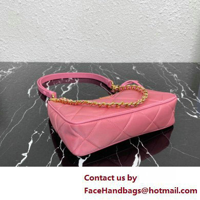 Prada Re-Edition 1995 Chaine Re-Nylon Mini Hobo Bag 1BC204 Pink 2024