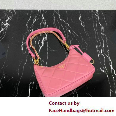 Prada Re-Edition 1995 Chaine Re-Nylon Mini Hobo Bag 1BC204 Pink 2024