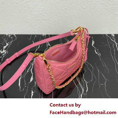 Prada Re-Edition 1995 Chaine Re-Nylon Mini Hobo Bag 1BC204 Pink 2024