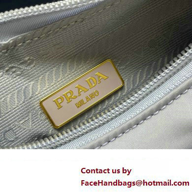 Prada Re-Edition 2000 Re-Nylon and Saffiano Mini Hobo Bag 1NE515 Pale Purple/Gold 2024