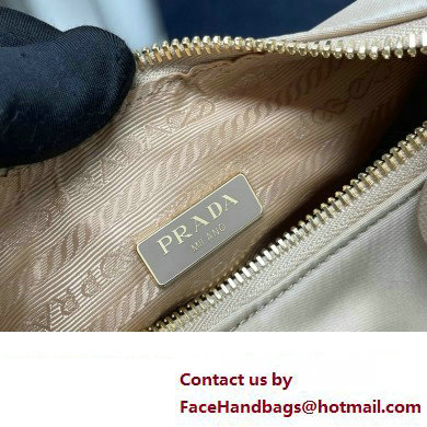 Prada Re-Edition 2005 Re-Nylon Hobo Bag 1BH204 Beige/Gold 2024