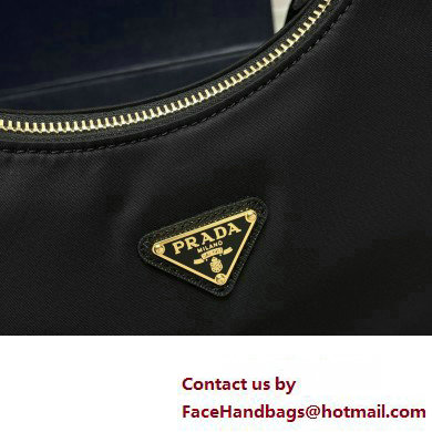 Prada Re-Edition 2005 Re-Nylon Hobo Bag 1BH204 Black/Gold 2024