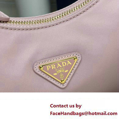 Prada Re-Edition 2005 Re-Nylon Hobo Bag 1BH204 Light Pink/Gold 2024