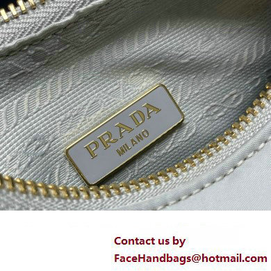 Prada Re-Edition 2005 Re-Nylon and Saffiano Mini Hobo Bag 1NE204 Pale Blue/Gold 2024