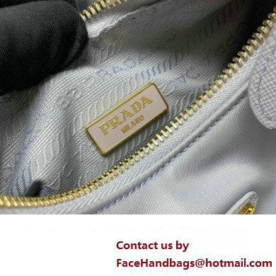 Prada Re-Edition 2005 Re-Nylon and Saffiano Mini Hobo Bag 1NE204 Pale Purple/Gold 2024