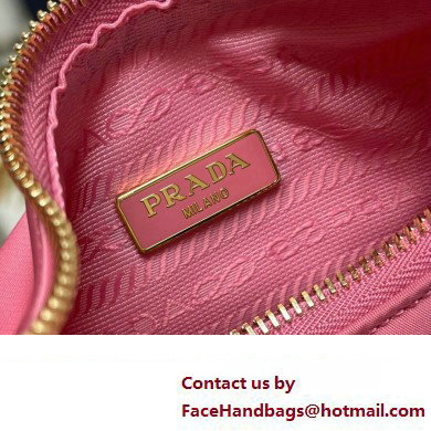 Prada Re-Edition 2005 Re-Nylon and Saffiano Mini Hobo Bag 1NE204 Pink/Gold 2024