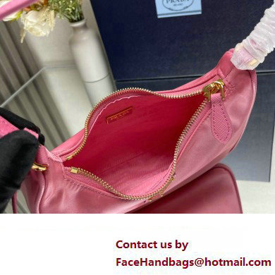 Prada Re-Edition 2005 Re-Nylon and Saffiano Mini Hobo Bag 1NE204 Pink/Gold 2024