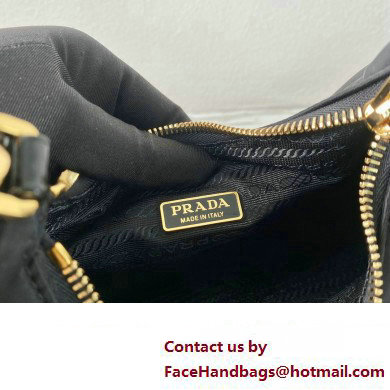 Prada Re-Nylon and brushed leather mini-bag 1BC198 Black 2023