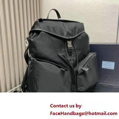 Prada Re-Nylon and leather backpack Bag 2VZ108 Black 2024