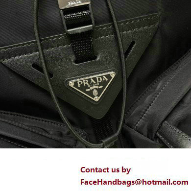 Prada Re-Nylon and leather backpack Bag 2VZ108 Black 2024