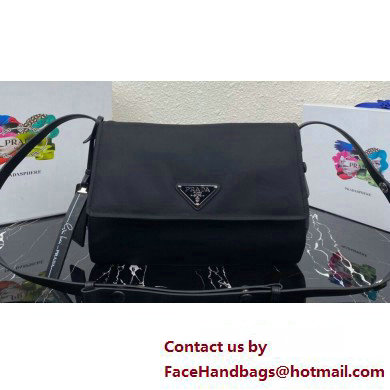 Prada Re-nylon Medium Padded Shoulder Bag 1BD255 Black 2023 - Click Image to Close