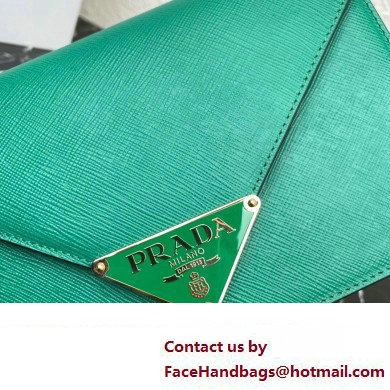 Prada Saffiano leather shoulder Bag 1BD318 Green 2023