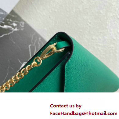 Prada Saffiano leather shoulder Bag 1BD318 Green 2023