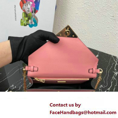 Prada Saffiano leather shoulder Bag 1BD318 Pink 2023