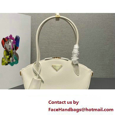 Prada Small leather handbag 1BA427 White 2024