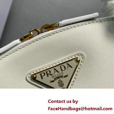 Prada Small leather handbag 1BA427 White 2024