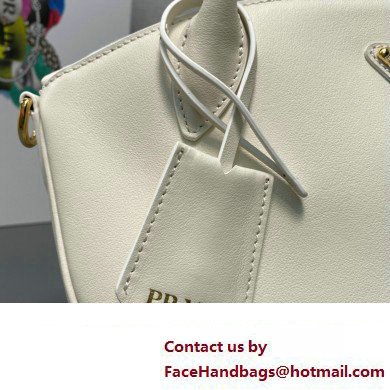 Prada Small leather handbag 1BA427 White 2024