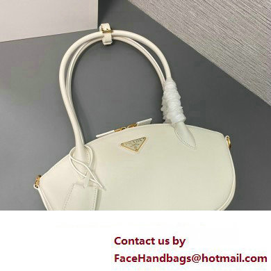 Prada Small leather handbag 1BA427 White 2024