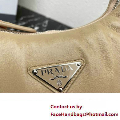 Prada Soft padded nappa leather mini-bag 1BA384 Beige 2023