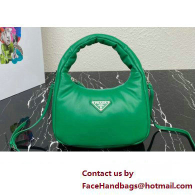 Prada Soft padded nappa leather mini-bag 1BA384 Green 2023