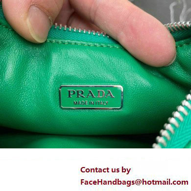 Prada Soft padded nappa leather mini-bag 1BA384 Green 2023