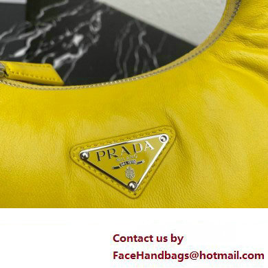 Prada Soft padded nappa leather mini-bag 1BA384 Yellow 2023