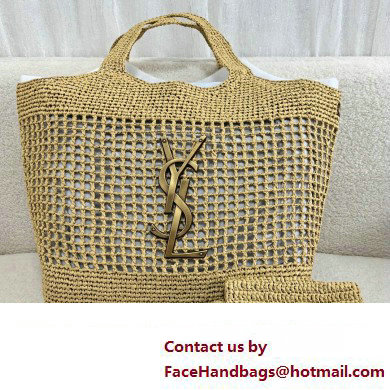 Saint Laurent ICARE RAFFIA SHOPPING TOTE(original quality) - Click Image to Close