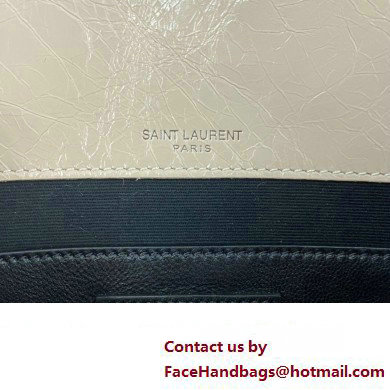 Saint Laurent Niki Baby Bag in Crinkled Vintage Leather 633160 Beige