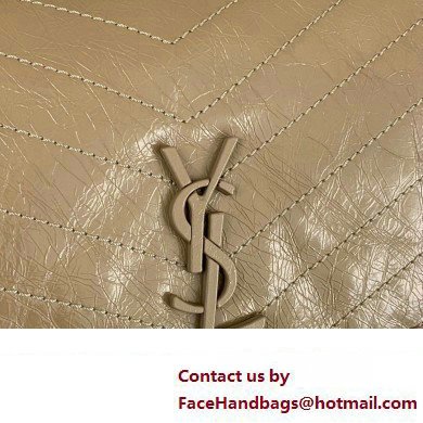 Saint Laurent Niki Large Bag in Crinkled Vintage Leather 498883 Apricot - Click Image to Close