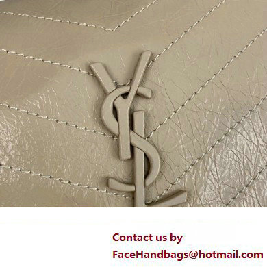 Saint Laurent Niki medium Bag in Crinkled Vintage Leather 633158 Beige