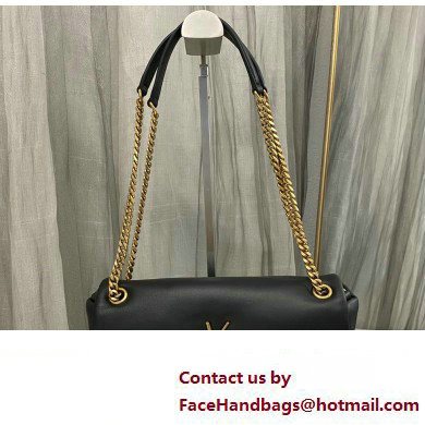 Saint Laurent calypso Bag in plunged lambskin 734153 Black