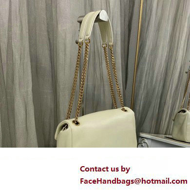 Saint Laurent calypso Bag in plunged lambskin 734153 Vintage White