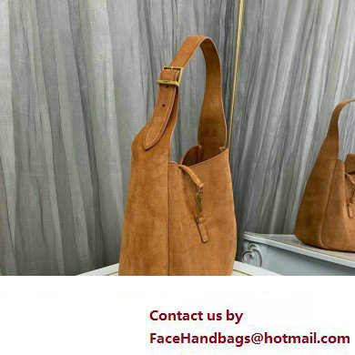 Saint Laurent le 5 à 7 supple small Bag in Suede 713938 Brown