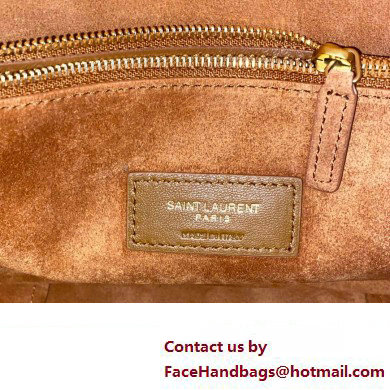 Saint Laurent le 5 à 7 supple small Bag in Suede 713938 Brown