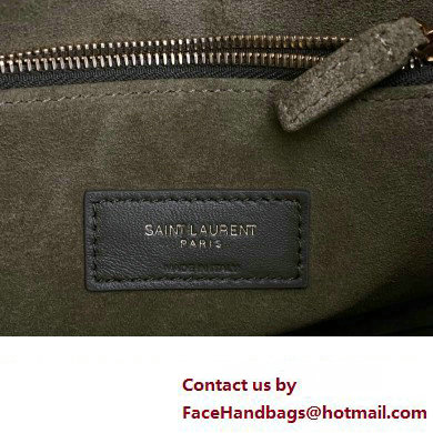 Saint Laurent le 5 à 7 supple small Bag in Suede 713938 Green