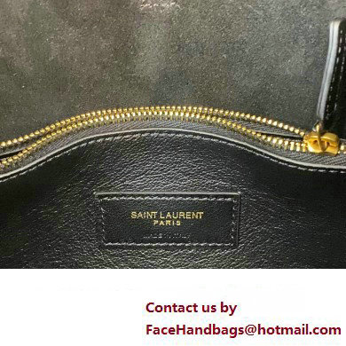 Saint Laurent le 5 à 7 supple small Bag in grained leather 713938 Black