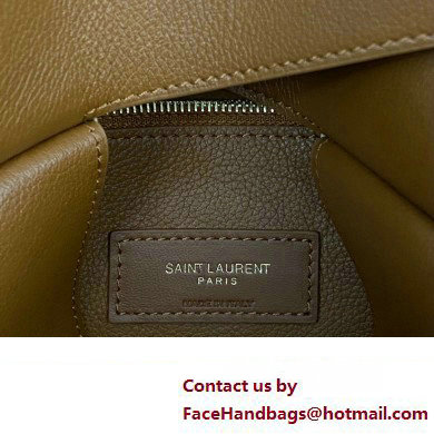 Saint Laurent le 5 à 7 supple small Bag in grained leather 713938 Brown