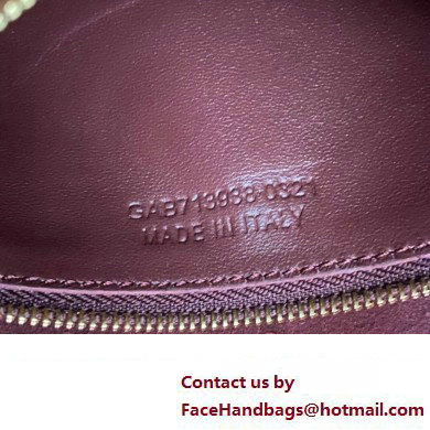 Saint Laurent le 5 à 7 supple small Bag in grained leather 713938 Burgundy