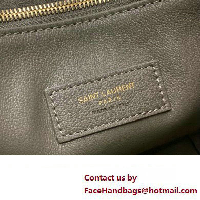 Saint Laurent le 5 à 7 supple small Bag in grained leather 713938 Gray