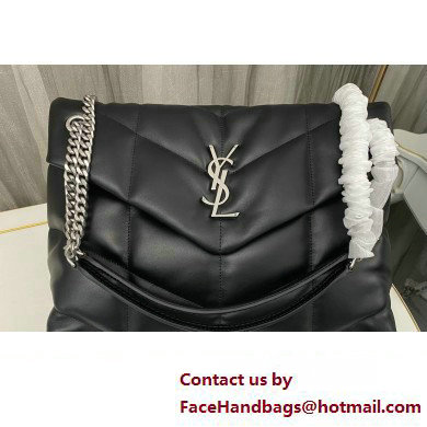 Saint Laurent puffer medium Bag in nappa leather 577475 Black/Silver - Click Image to Close