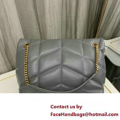 Saint Laurent puffer medium Bag in nappa leather 577475 Gray/Gold