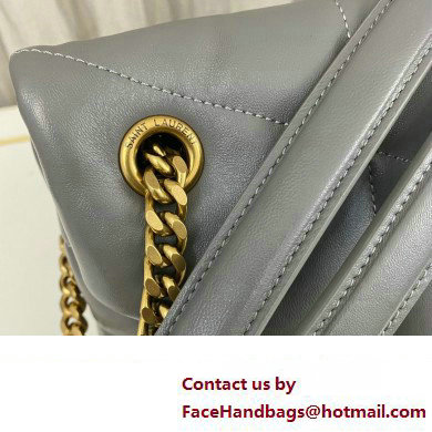 Saint Laurent puffer medium Bag in nappa leather 577475 Gray/Gold