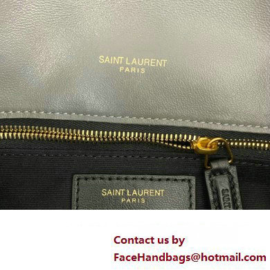 Saint Laurent puffer medium Bag in nappa leather 577475 Gray/Gold