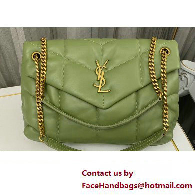 Saint Laurent puffer medium Bag in nappa leather 577475 Green - Click Image to Close