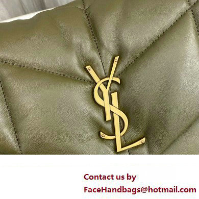 Saint Laurent puffer medium Bag in nappa leather 577475 Olive Green/Gold