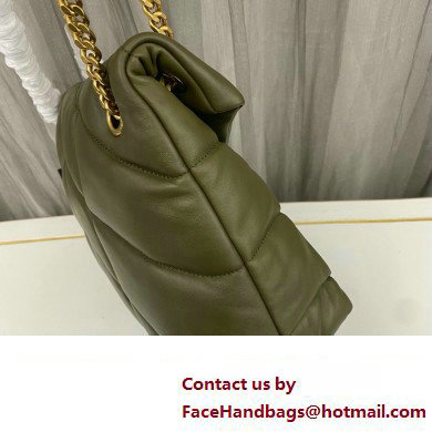 Saint Laurent puffer medium Bag in nappa leather 577475 Olive Green/Gold