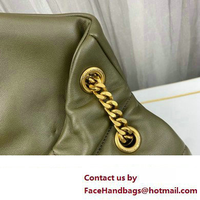 Saint Laurent puffer medium Bag in nappa leather 577475 Olive Green/Gold