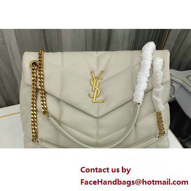 Saint Laurent puffer medium Bag in nappa leather 577475 Vintage White/Gold