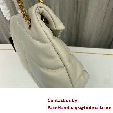 Saint Laurent puffer medium Bag in nappa leather 577475 Vintage White/Gold